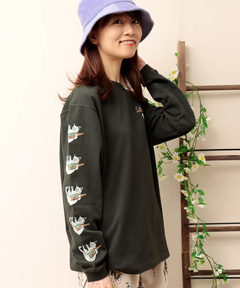 チチカカ |go slow caravan USAコットン猫と晩酌ロングTシャツ【WEB限定】