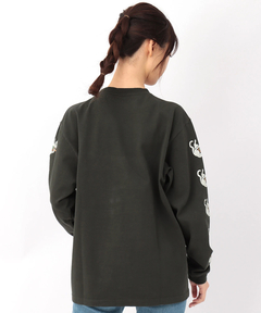 チチカカ |go slow caravan USAコットン猫と晩酌ロングTシャツ【WEB限定】