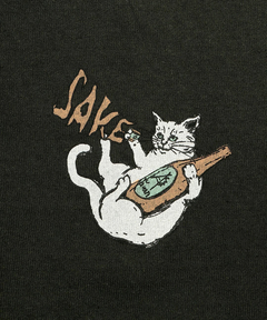チチカカ |go slow caravan USAコットン猫と晩酌ロングTシャツ【WEB限定】