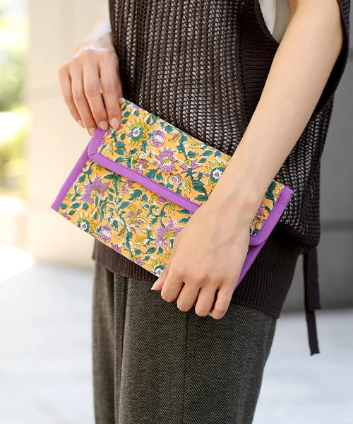 ブロックプリントマルチケース / ポーチ | エスニックファッション