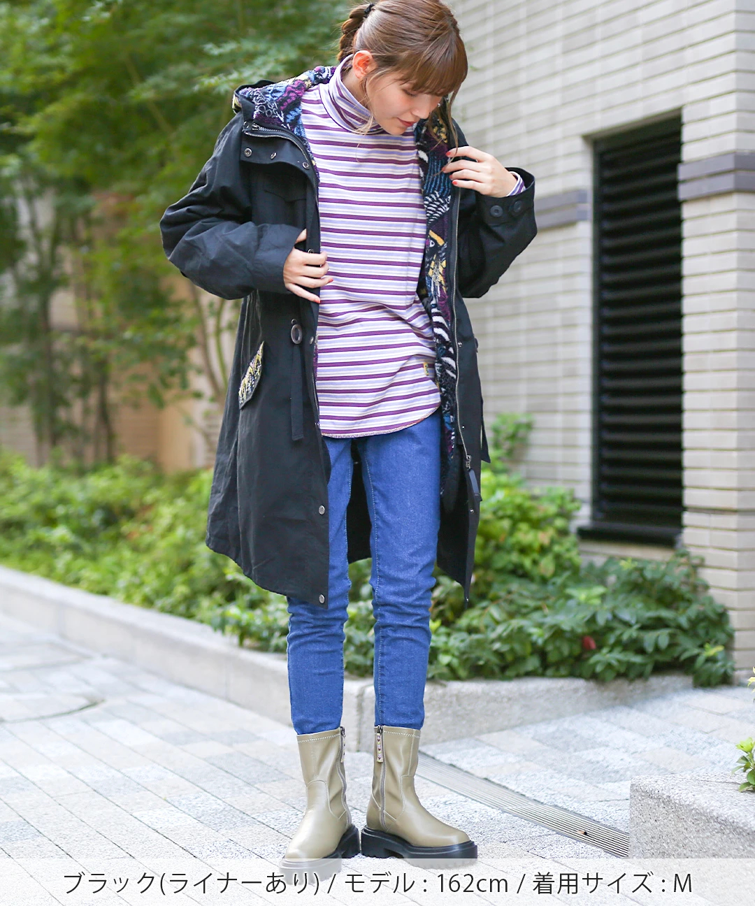 チチカカ　レディース　モッズコート　Lサイズ 3wayモッズコート / コート | エスニックファッション＆雑貨の