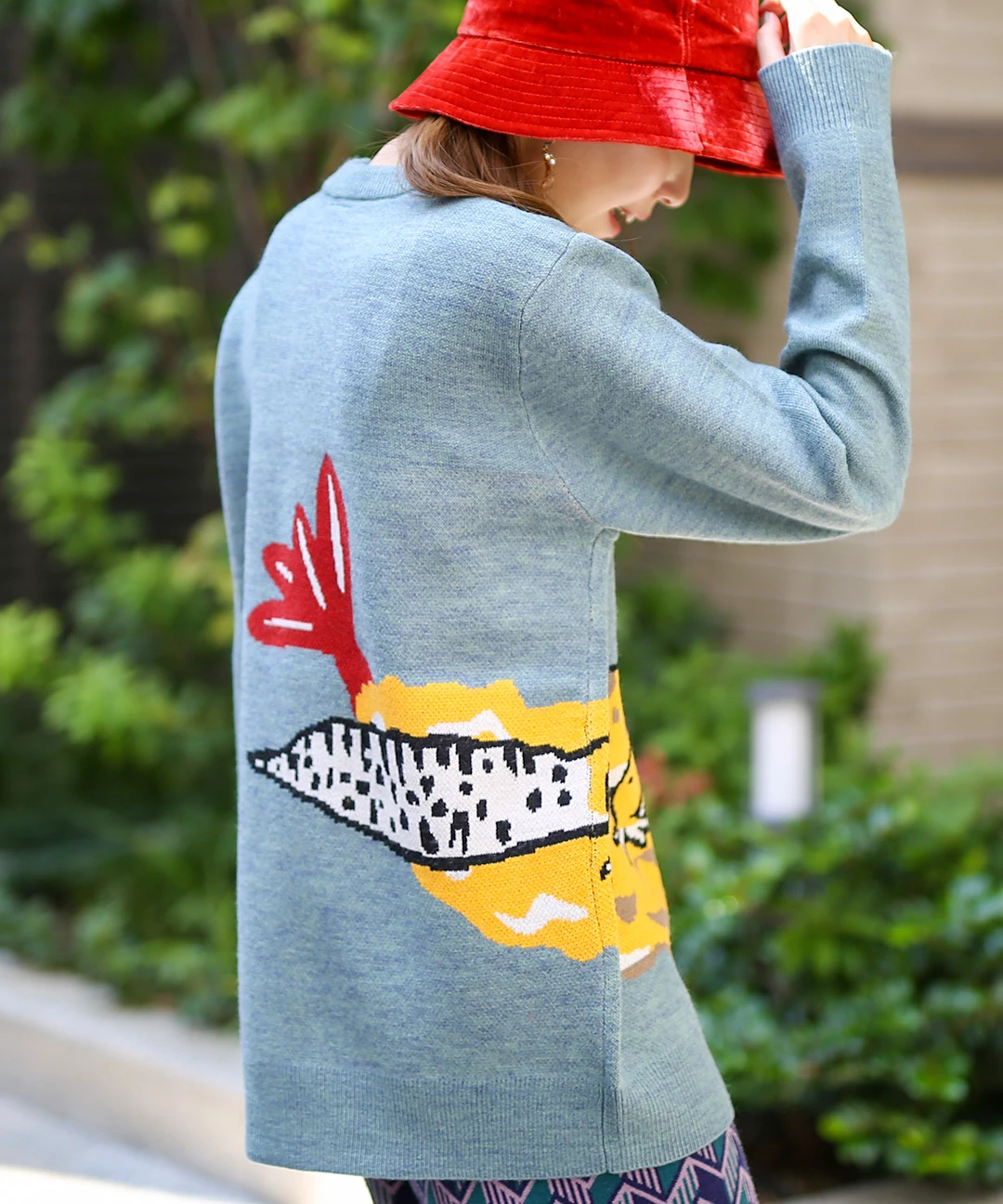 go slow caravan レオパエビ天ジャカードニットセーター【WEB限定