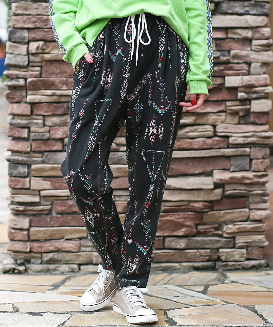 インディアンプリントスウェットパンツ / パンツ | エスニック