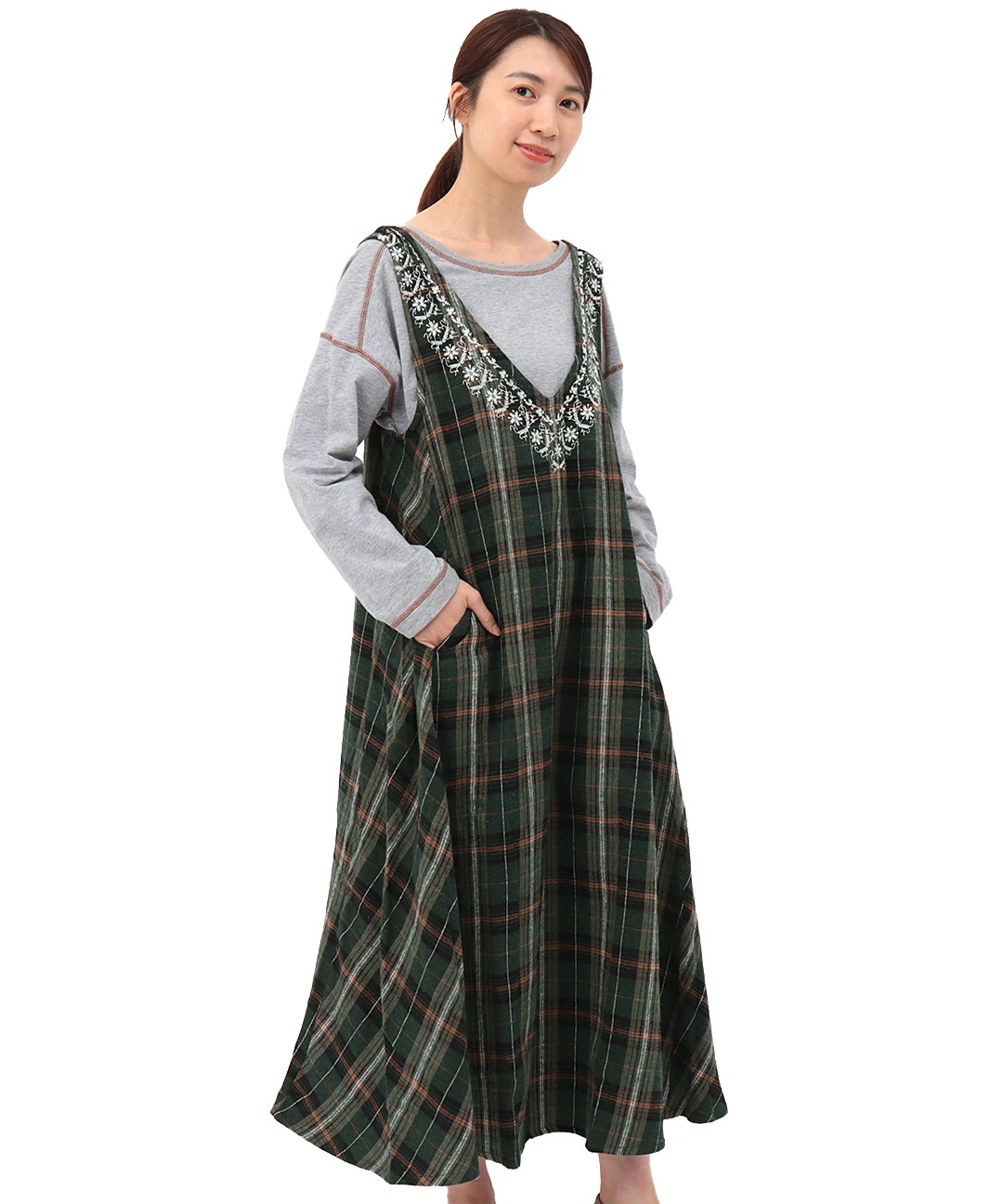 レア ワンダフルワールド カネコイサオ タータンチェック×本革 スタジャン 41823_1_expand.jpg