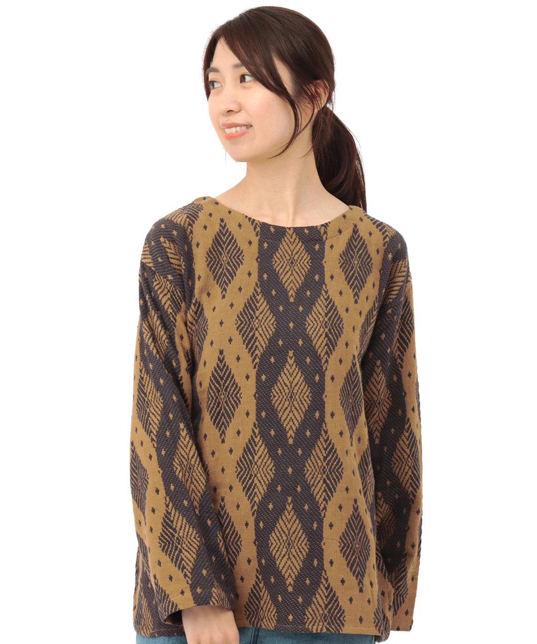 Shanti Shanti モノトーンジャカードプルオーバー【WEB限定