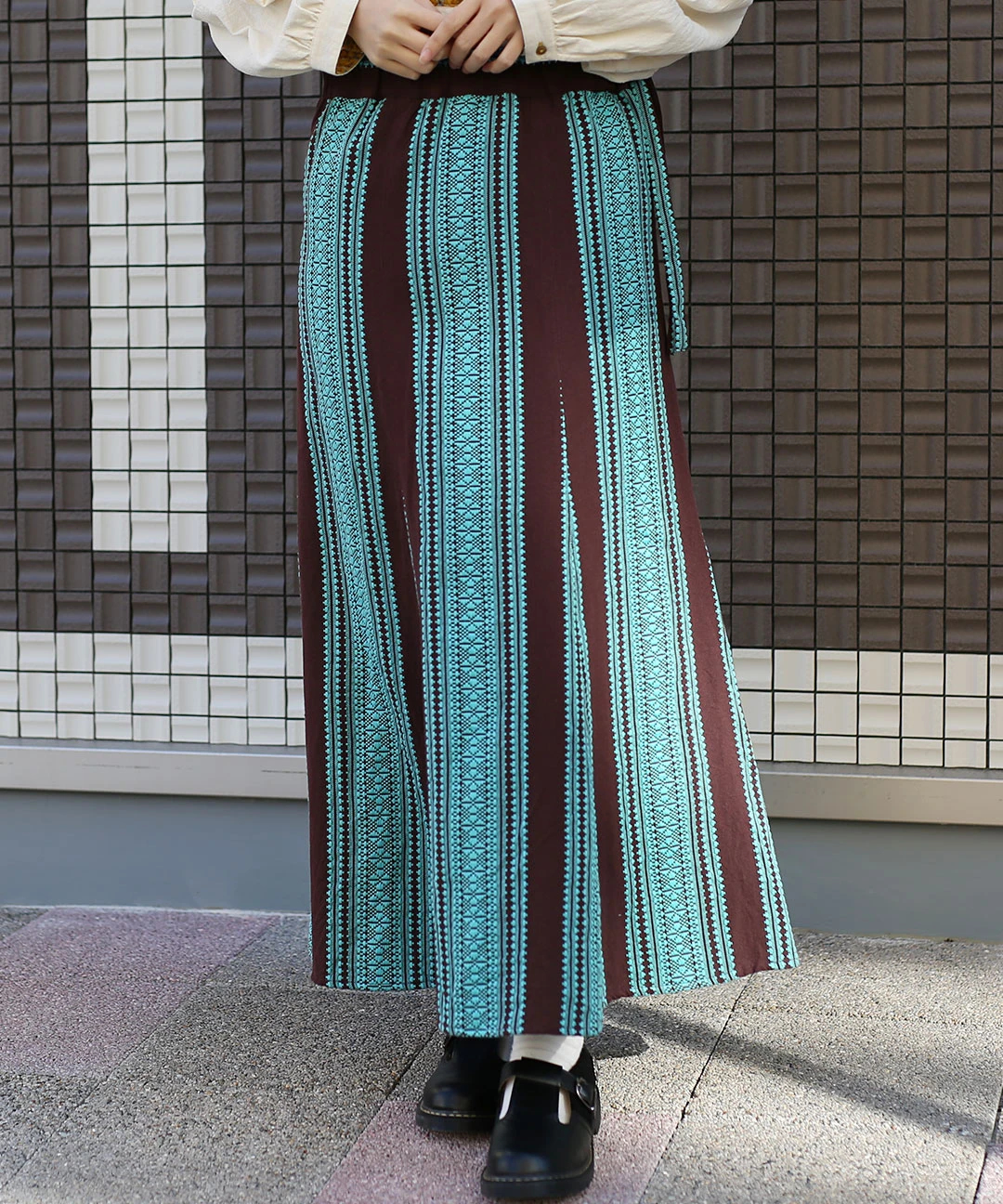 ジャカードストライプスカート / スカート | エスニックファッション