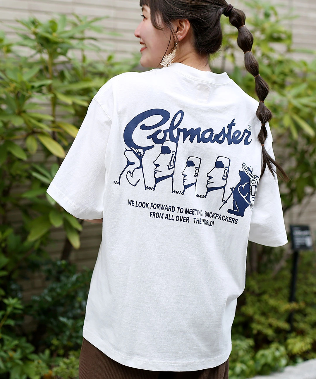 COBMASTER コラボ モアイバックプリントTシャツ / Tシャツ