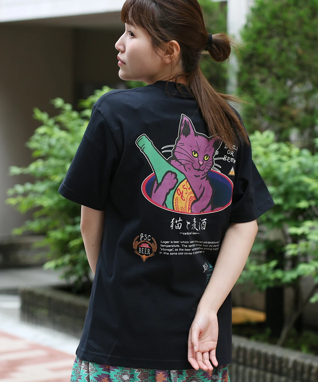 go slow caravan 猫と麦酒バイオTシャツ【WEB限定】 / Tシャツ