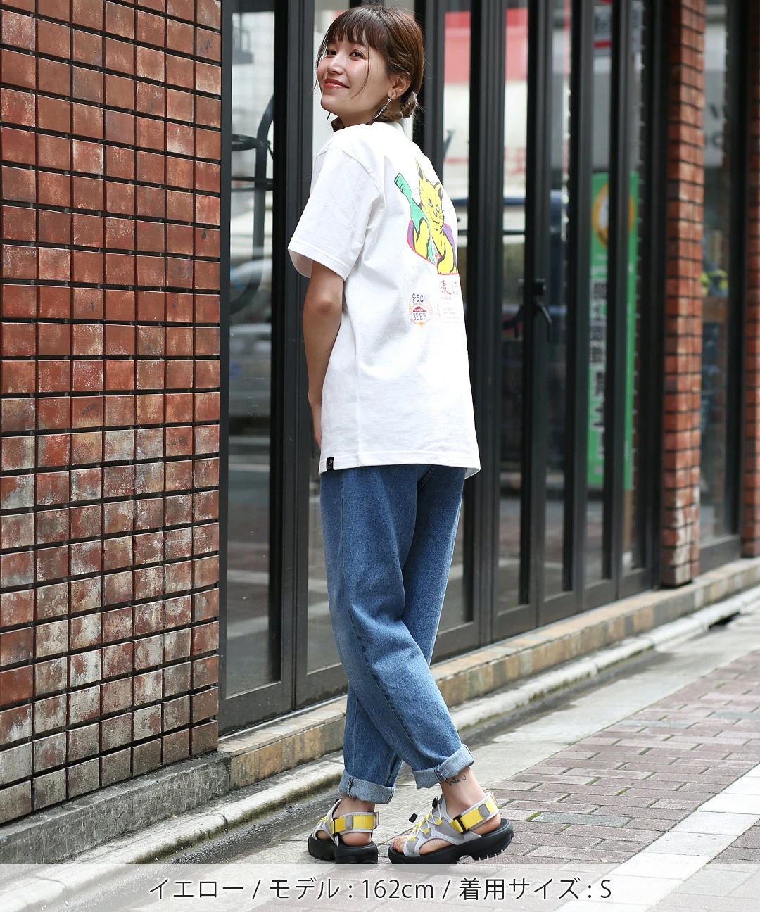 go slow caravan 猫と麦酒バイオTシャツ【WEB限定】 / Tシャツ