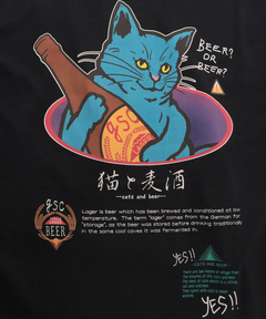 チチカカ |go slow caravan 猫と麦酒バイオTシャツ【WEB限定】