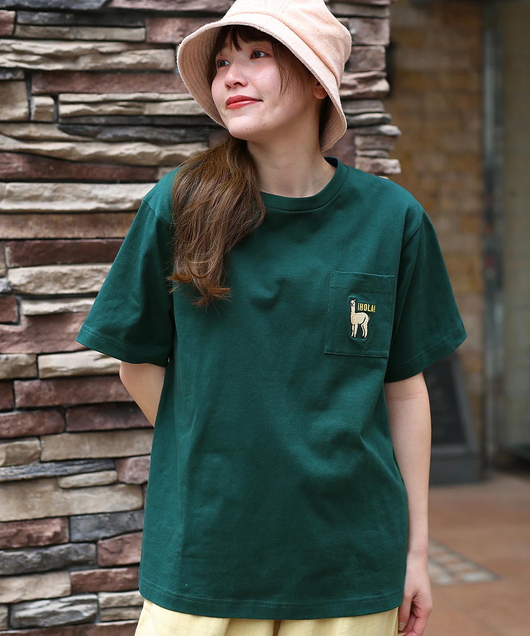 ▼最終価格▼【新品】ミルクフェド／緑M／エスニック刺繍トップス／民族系カットソー カットソー トップス オーバーサイズ Tシャツ 大きいサイズ