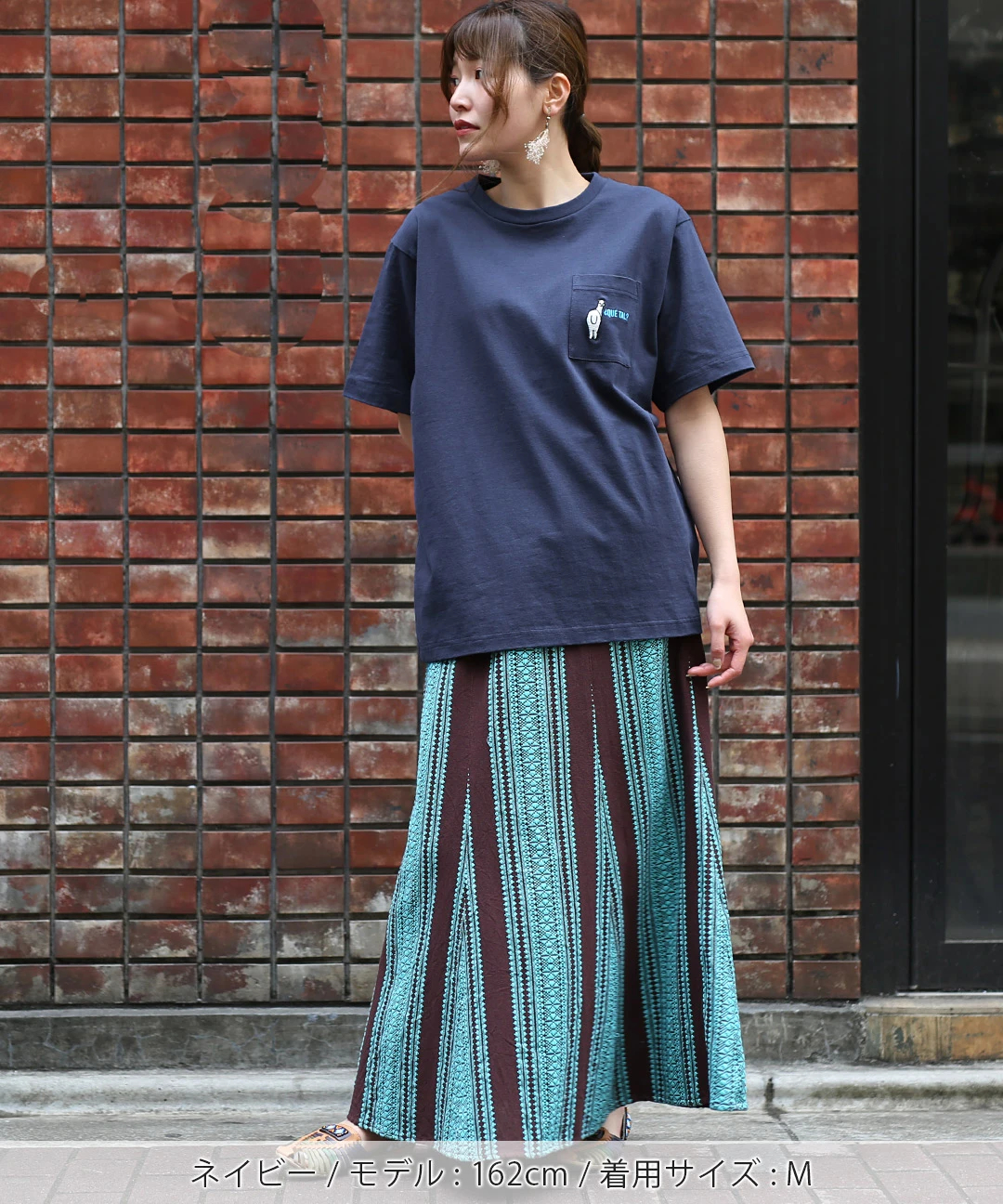 アルパカ刺繍Tシャツ / Tシャツ・カットソー | エスニックファッション
