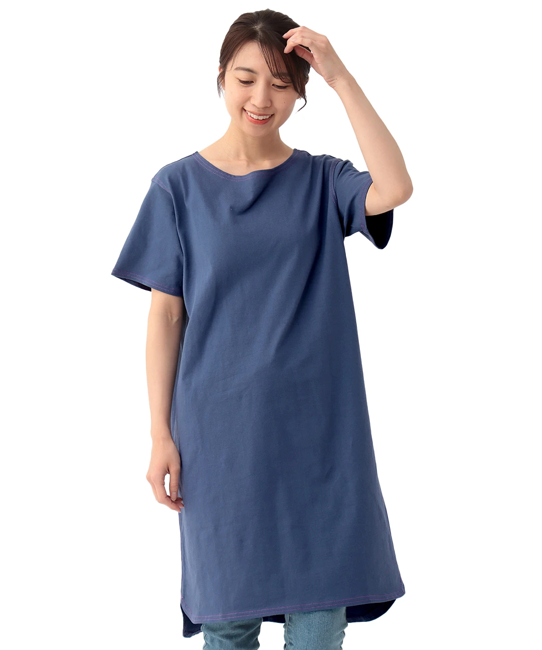 ワンポイントフロル刺繍Tシャツワンピース / ワンピース