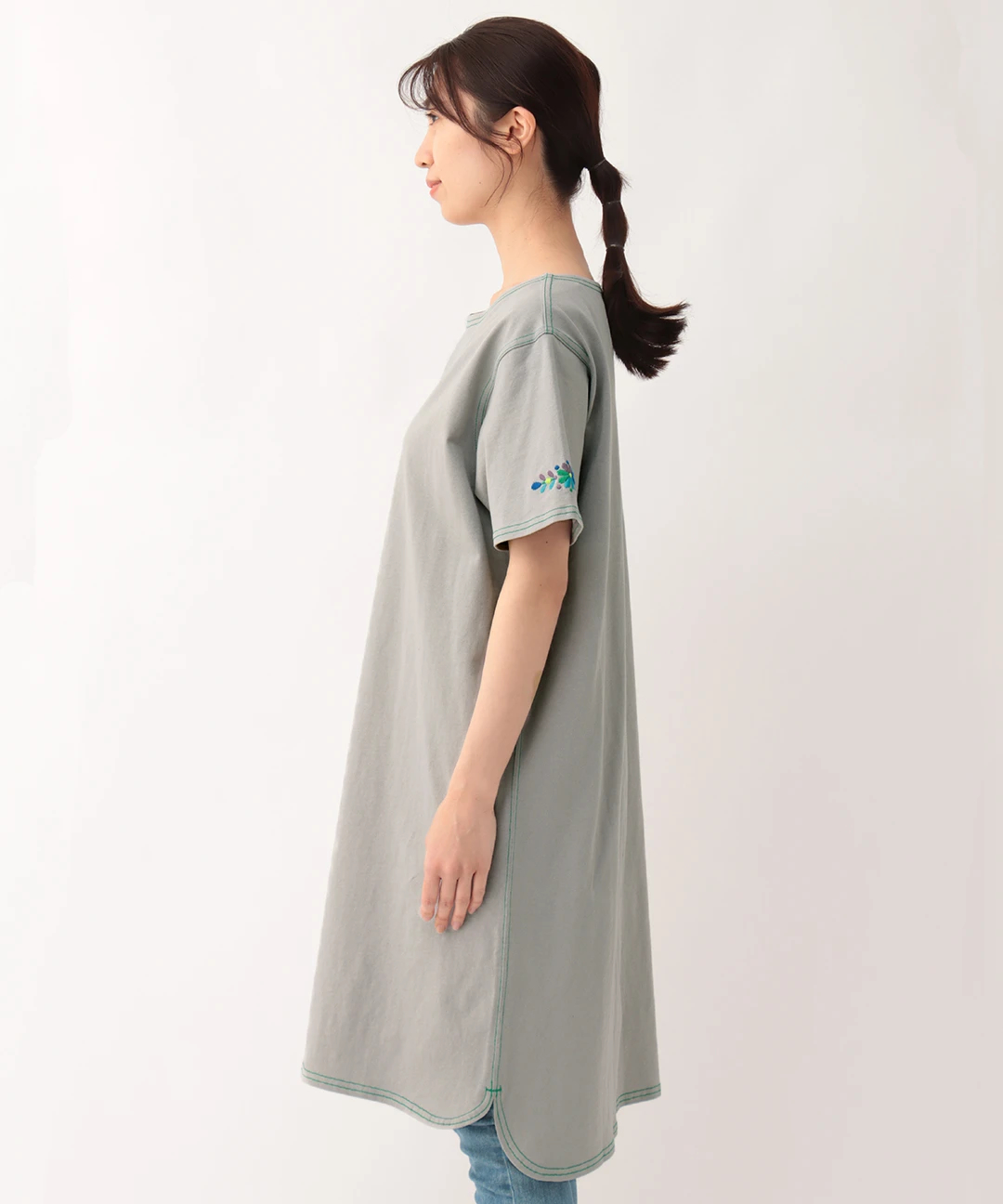 M様 ワンピース S茶 洗える】変形ドット柄ワンピース / Tiaclasse L | ファッション