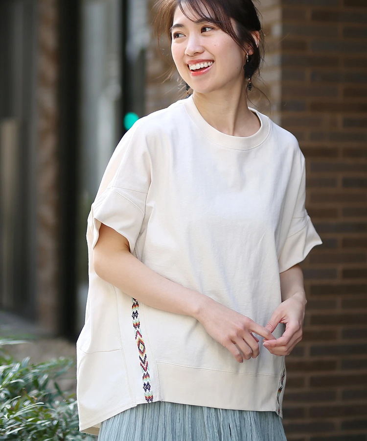 チチカカ |キカサイドライン刺繍プルオーバー