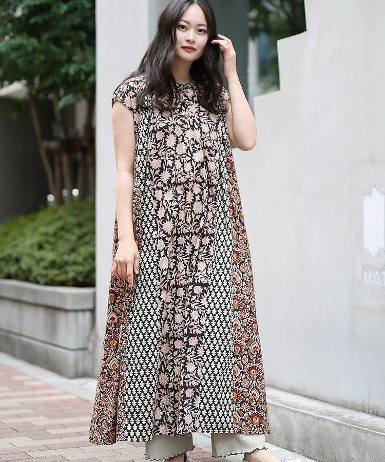 チチカカ |Shanti Shanti シックブロックフレンチワンピース【WEB限定】