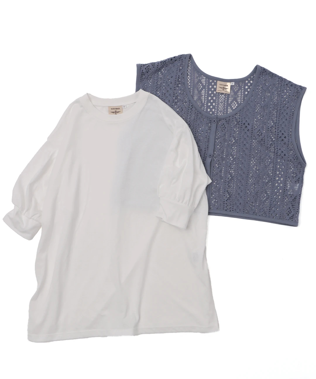 チーコさま専用 レースベスト レースベスト×Tシャツセット / Tシャツ・カットソー