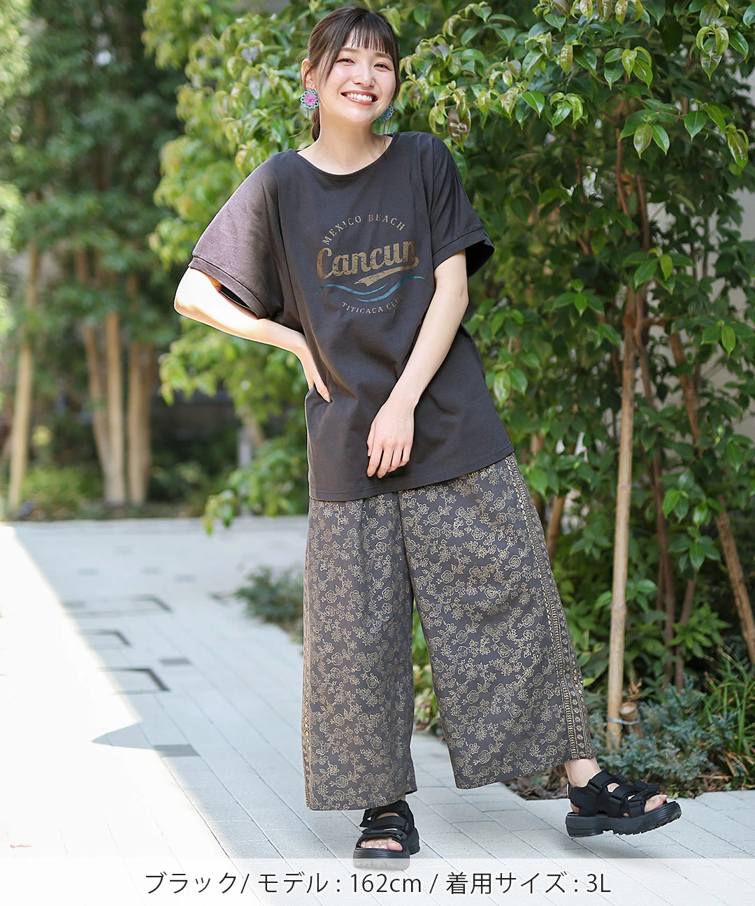 カンクンロゴプリントプルオーバー(大きいサイズ) / Tシャツ