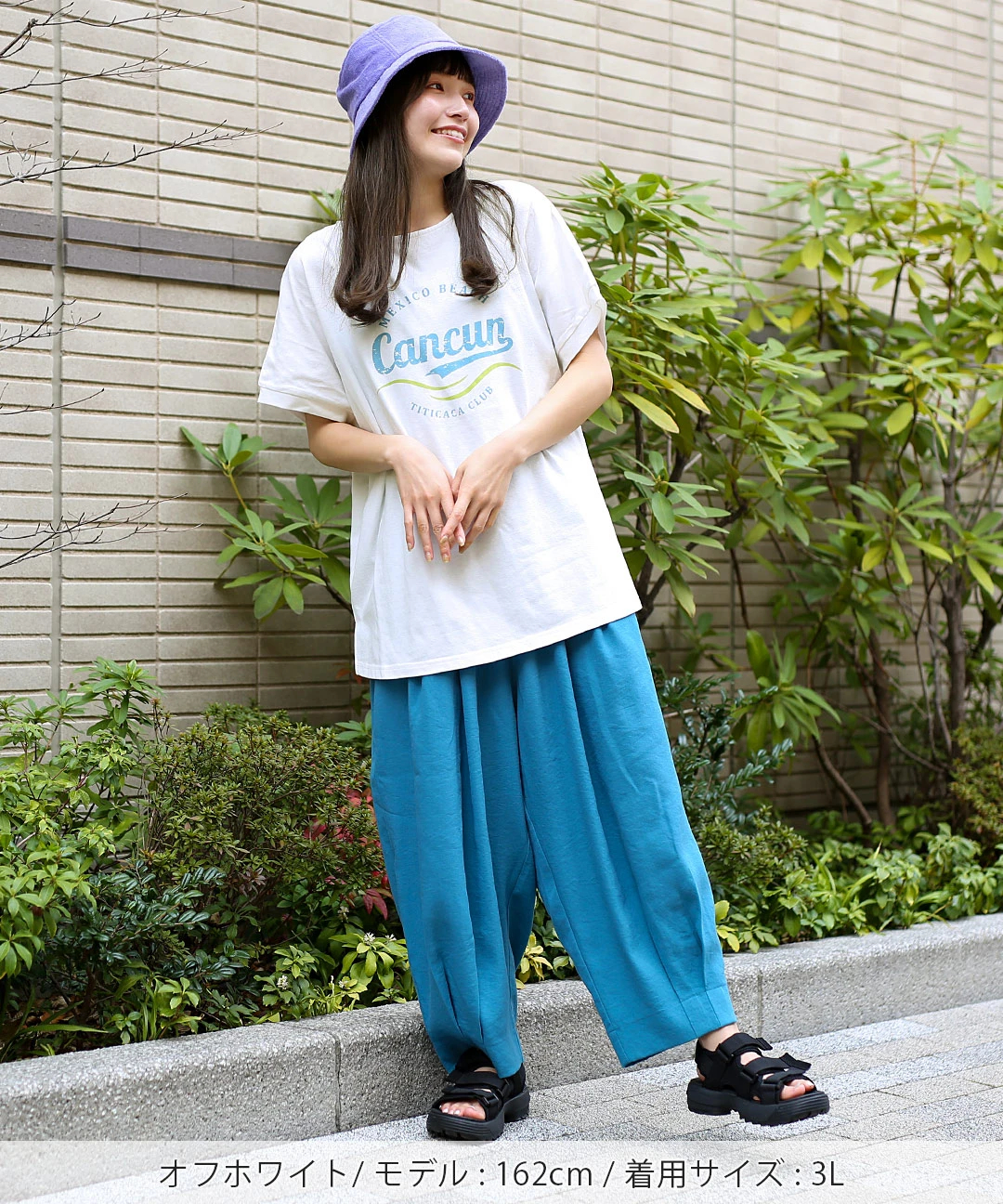 カンクンロゴプリントプルオーバー(大きいサイズ) / Tシャツ