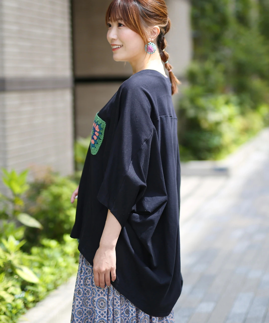 ハンドクロシェポケットプルオーバー / Tシャツ・カットソー