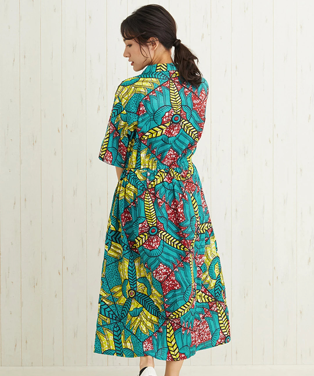 Shanti Shanti アフリカンプレーンワンピース【WEB限定