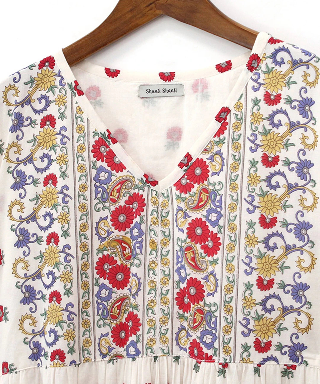 Shanti Shanti レトロフラワー柄ワンピース【WEB限定