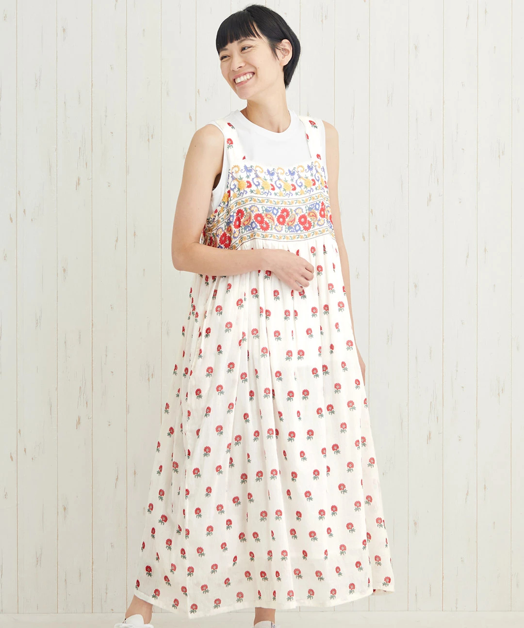 TMC 【Shanti Shanti】キャミワンピース レトロフラワー 新作】shanti / キャミワンピース レトロフラワー｜テソロ