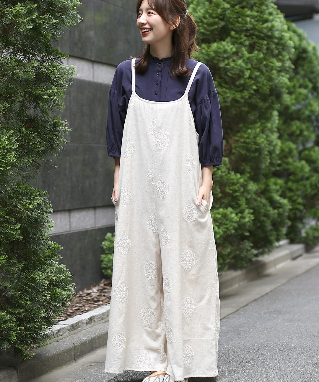 ツイードベアサロペット サロペットパンツ オーバーオール 黒 Lumier