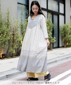 チチカカ |Shanti Shanti エレガントフラワーワンピース【WEB限定】