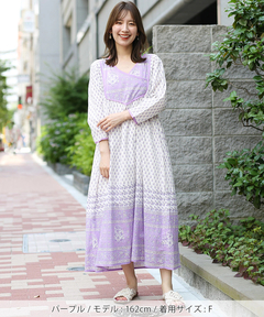 チチカカ |Shanti Shanti エレガントフラワーワンピース【WEB限定】