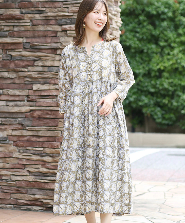 チチカカ |Shanti Shanti ディンティブロックワンピース【WEB限定】