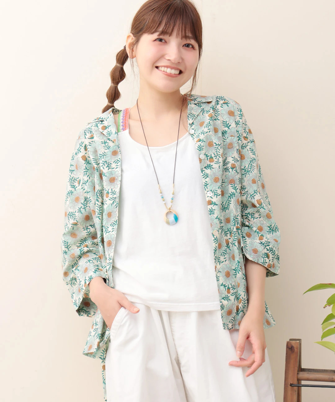 【新作】 shanti / シャツ ディンティブロック [メール便対象品] Shanti Shanti ディンティブロックシャツ【WEB限定】 / シャツ