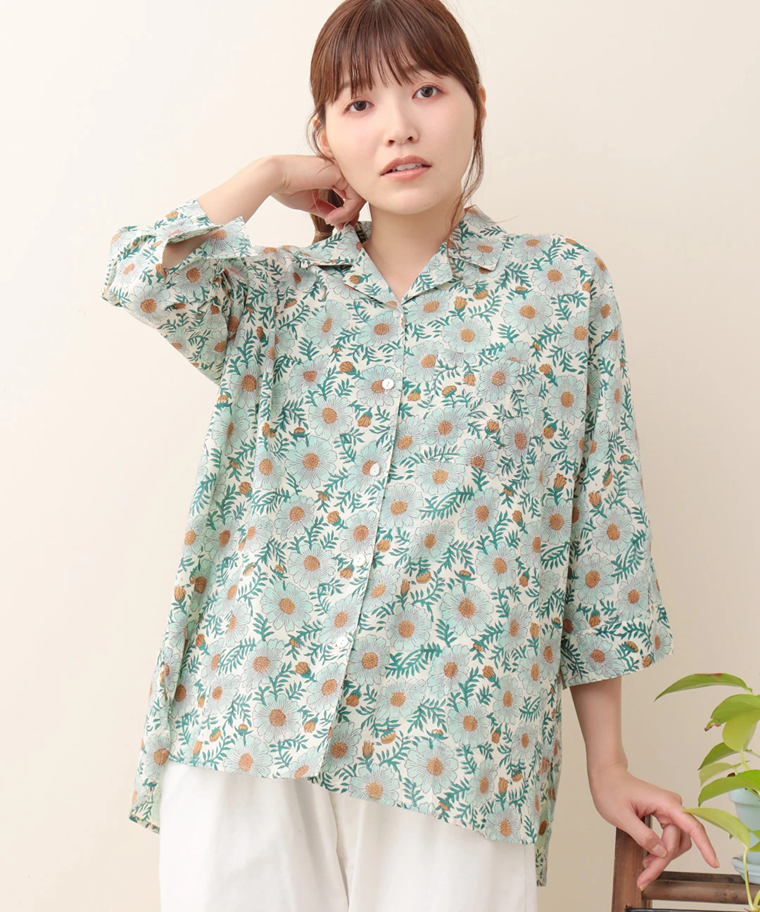TMC 【Shanti Shanti】シャツ ディンティブロック Shanti Shanti ディンティブロックシャツ【WEB限定】 / シャツ