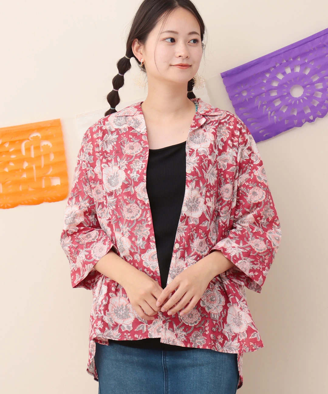 【新作】 shanti / シャツ ディンティブロック [メール便対象品] Shanti Shanti ディンティブロックシャツ【WEB限定】 / シャツ