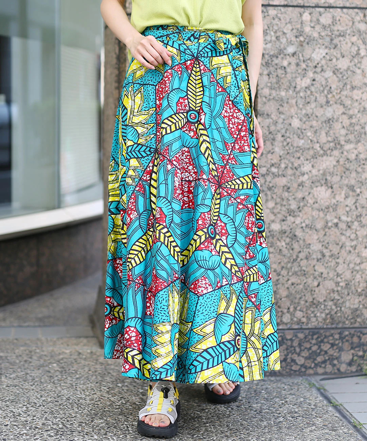 チチカカ |Shanti Shanti アフリカンプレーンラップスカート【WEB限定】