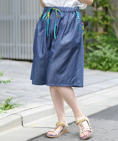 チチカカ |Shanti Shanti アフリカンデニムハーフパンツ【WEB限定】