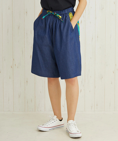 チチカカ |Shanti Shanti アフリカンデニムハーフパンツ【WEB限定】