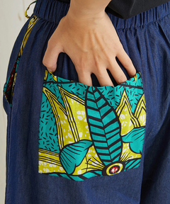 チチカカ |Shanti Shanti アフリカンデニムハーフパンツ【WEB限定】