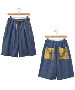 チチカカ |Shanti Shanti アフリカンデニムハーフパンツ【WEB限定】