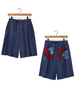 チチカカ |Shanti Shanti アフリカンデニムハーフパンツ【WEB限定】