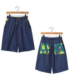 チチカカ |Shanti Shanti アフリカンデニムハーフパンツ【WEB限定】