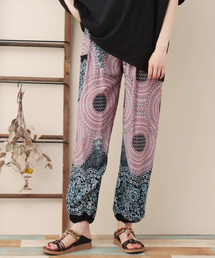 チチカカ |レーヨン総柄エスニックパンツ【WEB限定】