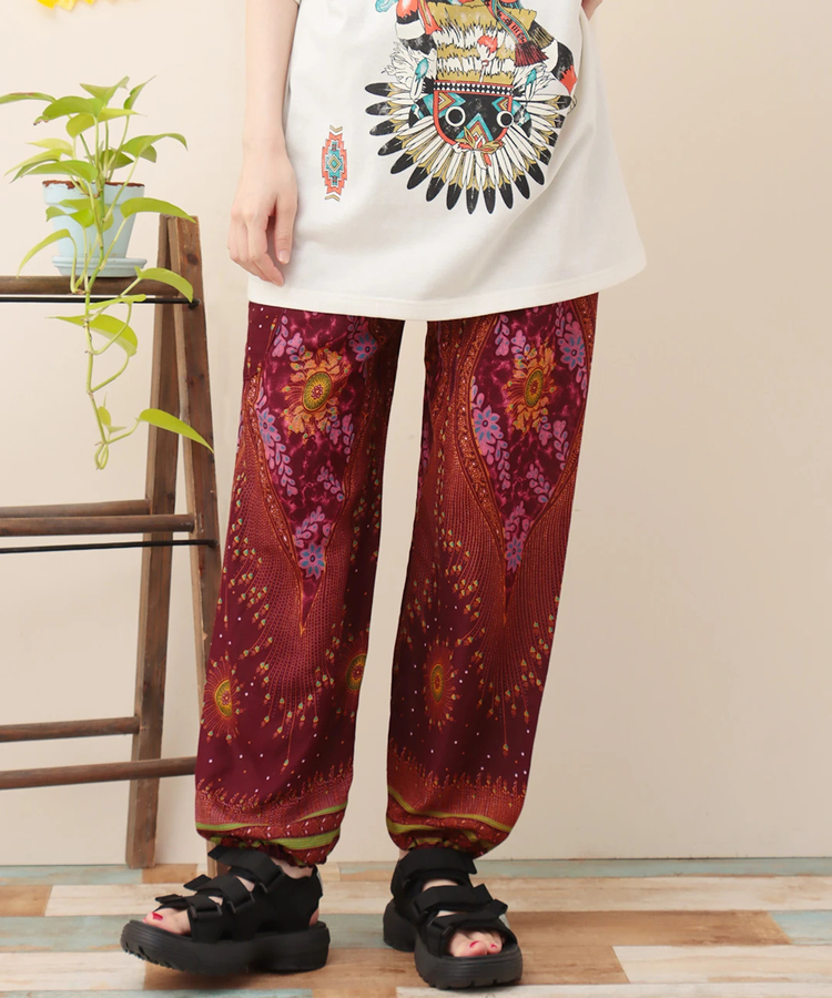 チチカカ |レーヨン総柄エスニックパンツ【WEB限定】