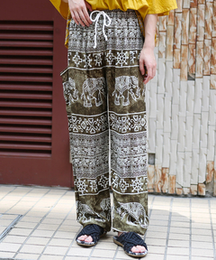 チチカカ |レーヨン総柄エスニックパンツ【WEB限定】