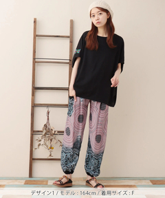 チチカカ |レーヨン総柄エスニックパンツ【WEB限定】