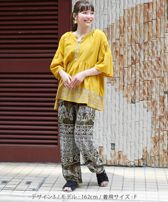 チチカカ |レーヨン総柄エスニックパンツ【WEB限定】