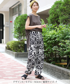 チチカカ |レーヨン総柄エスニックパンツ【WEB限定】