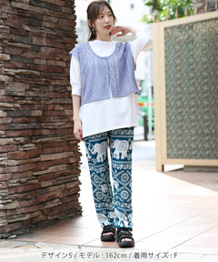 チチカカ |レーヨン総柄エスニックパンツ【WEB限定】