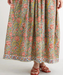 チチカカ |Shanti Shanti ブロックプリントディンティ ノースリーブワンピース【WEB限定】