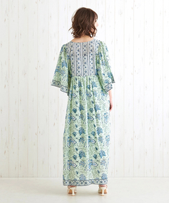 チチカカ |Shanti Shanti ブロックプリントディンティワンピース【WEB限定】